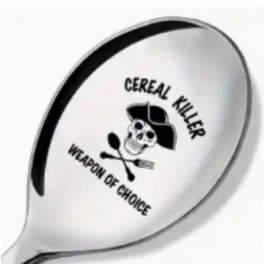 Cereal Killer Weapon of Choice Funny Engraved Spoon New!